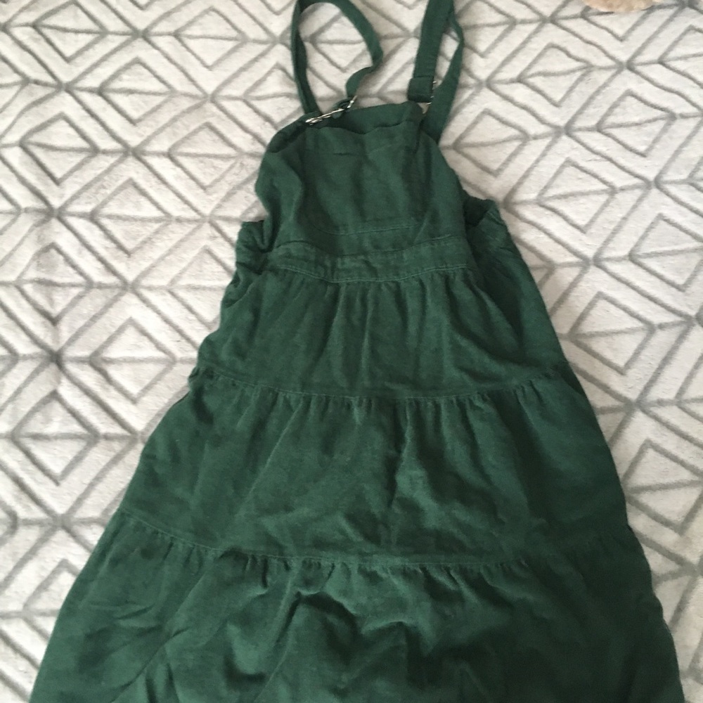 Green overall dress